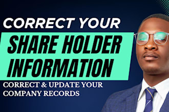 correct UK company shareholder and share information with companies house
