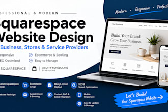 design squarespace website, squares design or business website