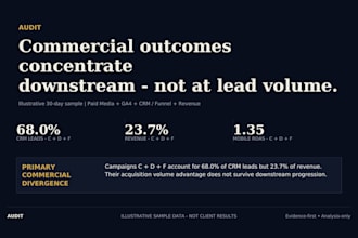 audit your paid media, ga4, funnel and revenue performance