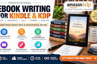 write a kindle KDP ebook with research, editing and formatting