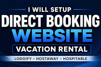 setup direct booking website vacation rental lodgify, hostaway, hospitable or