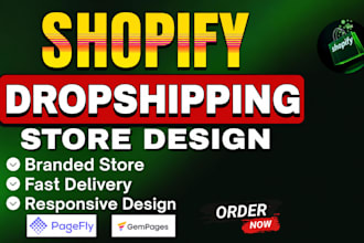 build shopify electronic store, shopify dropshipping store