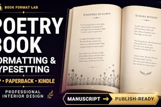 format your poetry book for kdp, paperback and kindle