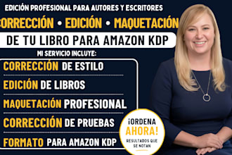seré tu editora correctora y maquetadora profesional de libros y publicaré