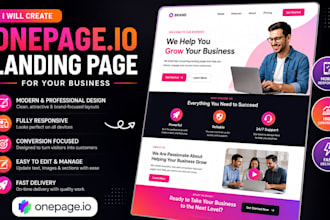create onepage io landing page for your business