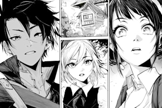 design custom manga art for you