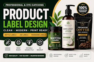 design professional product labels and packaging labels for your brand