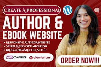 design author website, ebook website, book author website and book landing page