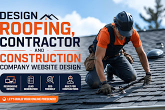 design roofing, contractor and construction company website design