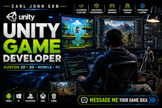 create a unity 2d, 3d game for pc, mobile and console