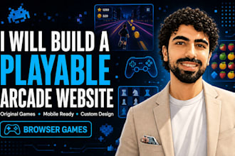 build a website with playable arcade games