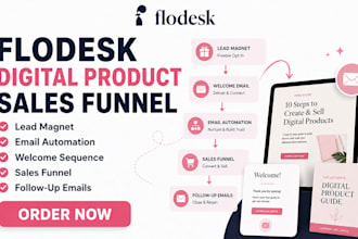 setup flodesk digital product sales funnel lead magnet email automation