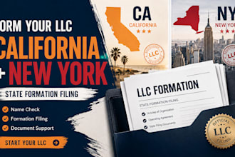 register california and new york llcs and prepare state formation filings