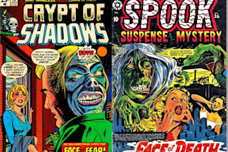 draw action comic scifi horror dark art monster comic retro horror comic gore