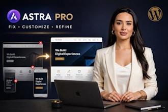 fix and customize your astra pro wordpress website