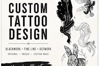 create a custom tattoo design in blackwork