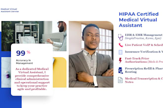 be your hipaa certified medical virtual assistant and medical biller