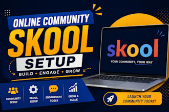 online community skool setup, skool community setup skool community setup