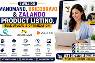 do manomano bricobravo and zalando product listing bulk upload