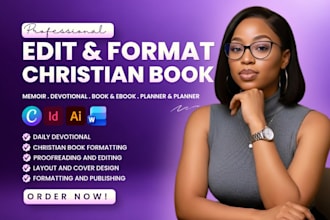 edit christian daily devotional book prayer journal memoir christian book editor