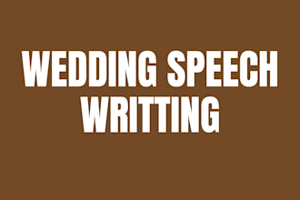 write a heartfelt wedding speech for the bride,groom and best man