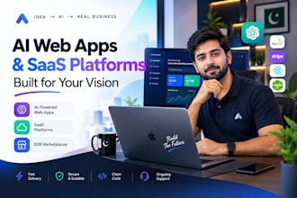 ai web app, b2b marketplace, ai saas platform, ai saas website, ai mobile app