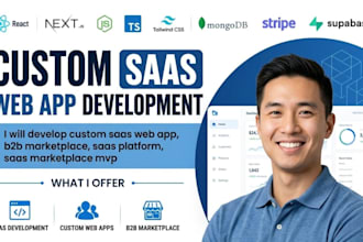 build saas web app b2b marketplace, saas platform, saas marketplace saas website