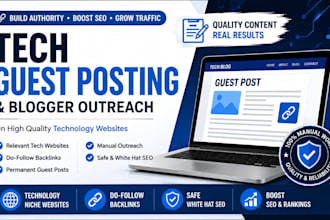 provide tech guest post outreach and link building