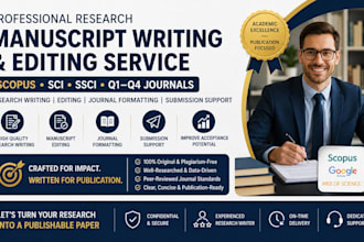 write, edit and format research articles for scopus q1 q2 q3 q4 journals