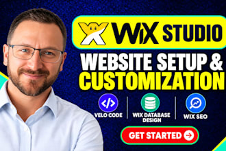 setup and custom wix studio website, velo code, wix database design and wix seo