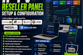 configure reseller panel, strong 8k, trex, sltv, lion ott, mega, reseller web
