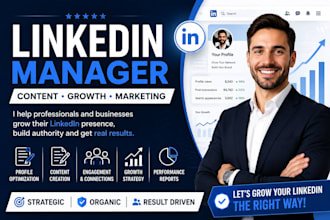 be your linkedin manager for content, growth and marketing