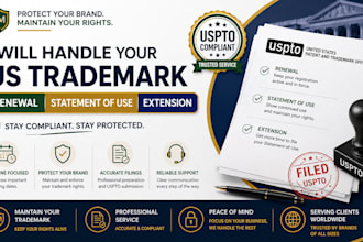 handle your US trademark renewal, statement of use, or extension