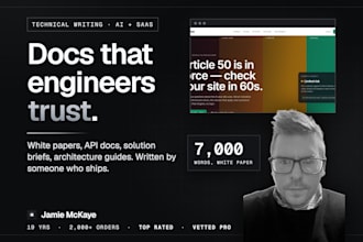 be your technical writer for ai, saas and enterprise software