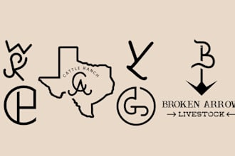 design cattle brand, ranch brand, and livestock logo