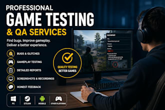 beta test your game as a game tester for QA, bugs and gameplay feedback