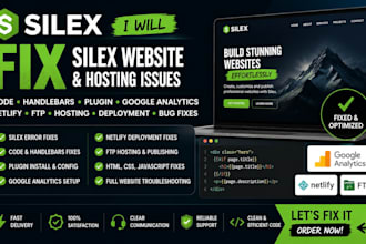 fix silex hosting code handlebars plugin google analytics netlify ftp website