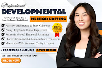 be your developmental book editor do memoir editing memoir book cover design