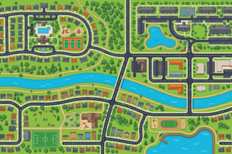 design a professional community map, neighborhood map, property map and site map