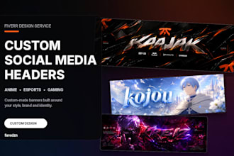 design a professional social media banner or header