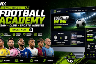 build a wix football academy team club or sports website