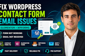 fix wordpress contact form email not working elementor wpforms issues