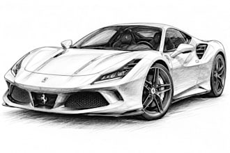 custom sketch car design illustration
