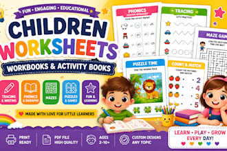 create engaging kids worksheets children workbooks activity books tracing maze