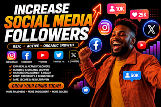 do increase social medial followers for instagram, facebook, youtube, twitter x