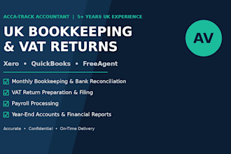 do UK bookkeeping and vat returns in xero and quickbooks