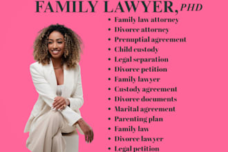 family and divorce attorney for prenuptial agreement,separation,custody,petition