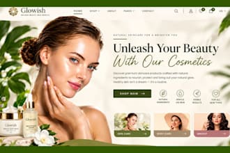 design skincare shopify store  beauty cosmetics website