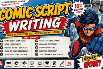 write your comic book or manga script with full panel breakdowns