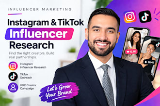 instagram influencer research tiktok influencer outreach ugc creator campaign